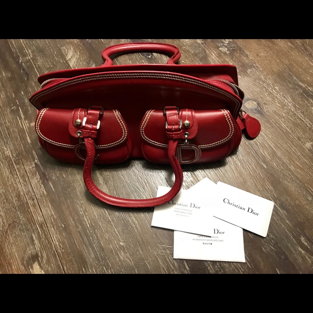 Authentic Christian Dior Leather Handbag